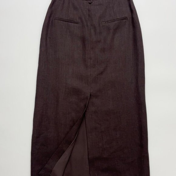 Into The East Slim Linen Halter Skirt - Picture 10 of 12